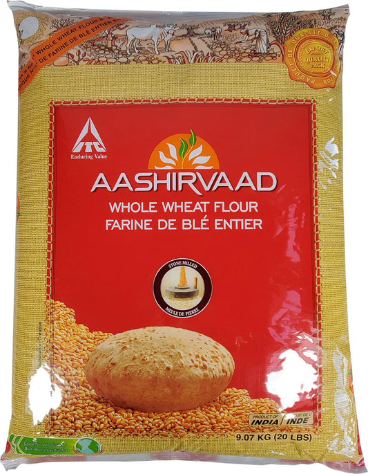 Aashirvaad Whole Wheat Atta/Flour (20lbs)